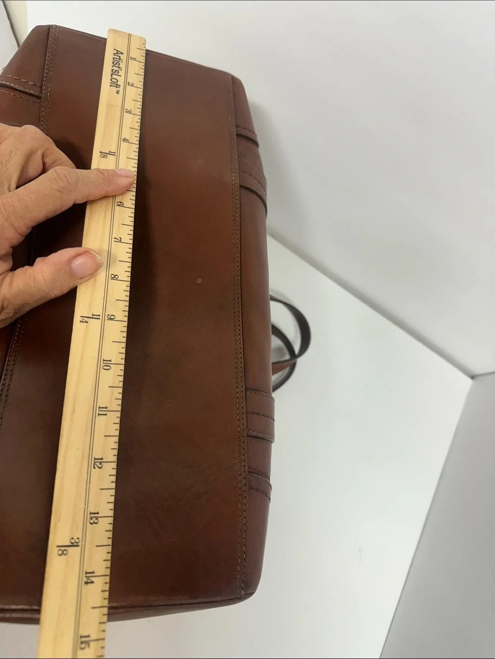 Coach F12609 Hampton Leather Tote Shoulder Bag Camel Brown Large VTG Bag